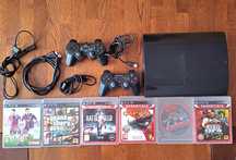 Konsola Play Station 3, gry, hdmi, 2xpad