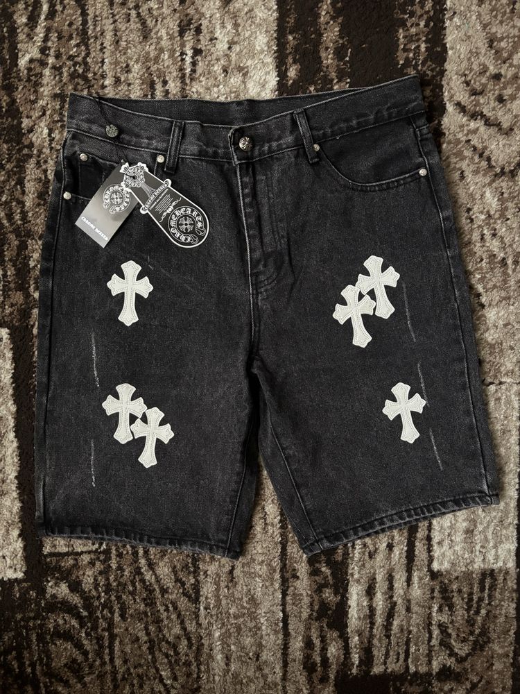 Джинсові шорти Chrome Hearts Шорти Хром Хартс / ykk sk8 drill drip