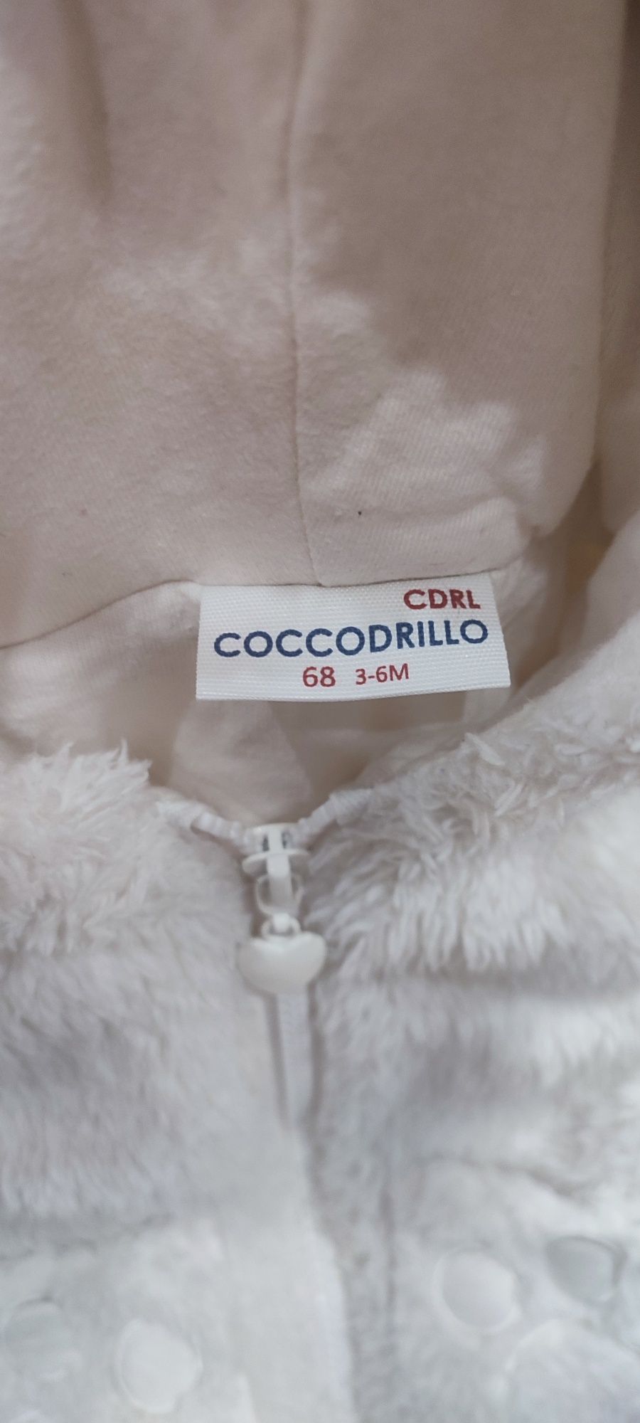 Sweterek pluszowy ecru Coccodrillo r. 68