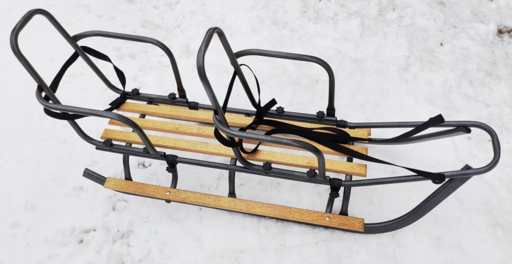 Sanki dwuosobowe, dla bliźniąt, z pchaczem