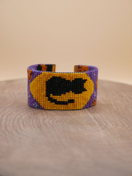 Bransoletka tkana z koralików Miyuki – motyw Halloween
