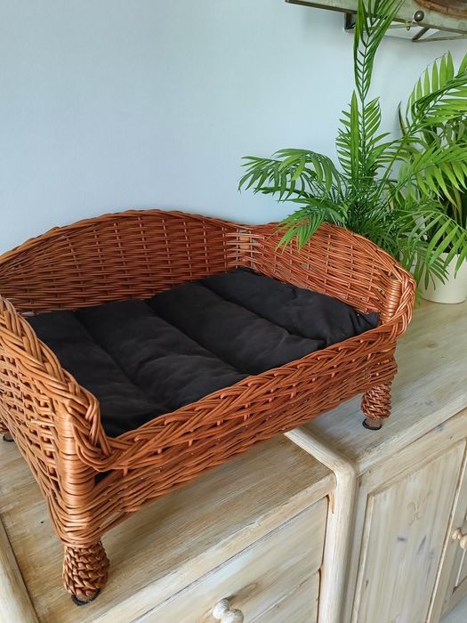 Sofa legowisko kanapa wiklinowa dla psa