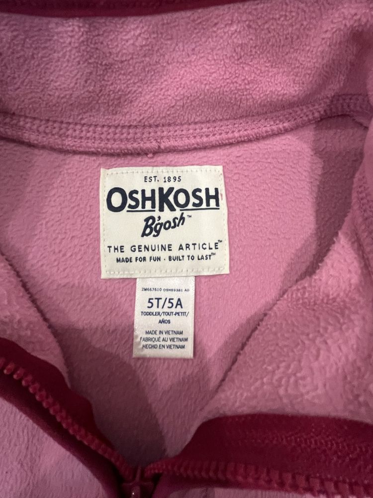 Флісова кофта бренд Oshkosh 5т ,5а ,5