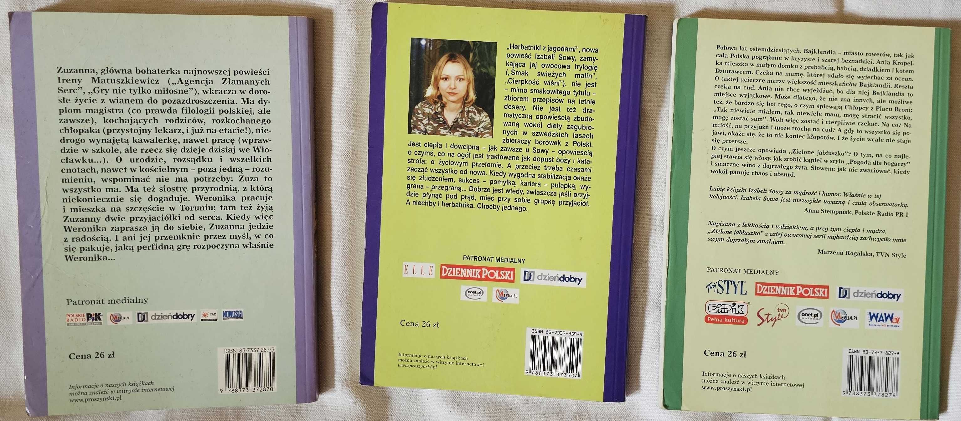 3 książki autorzy. Irena Matuszkiewicz i Izabela Sowa
