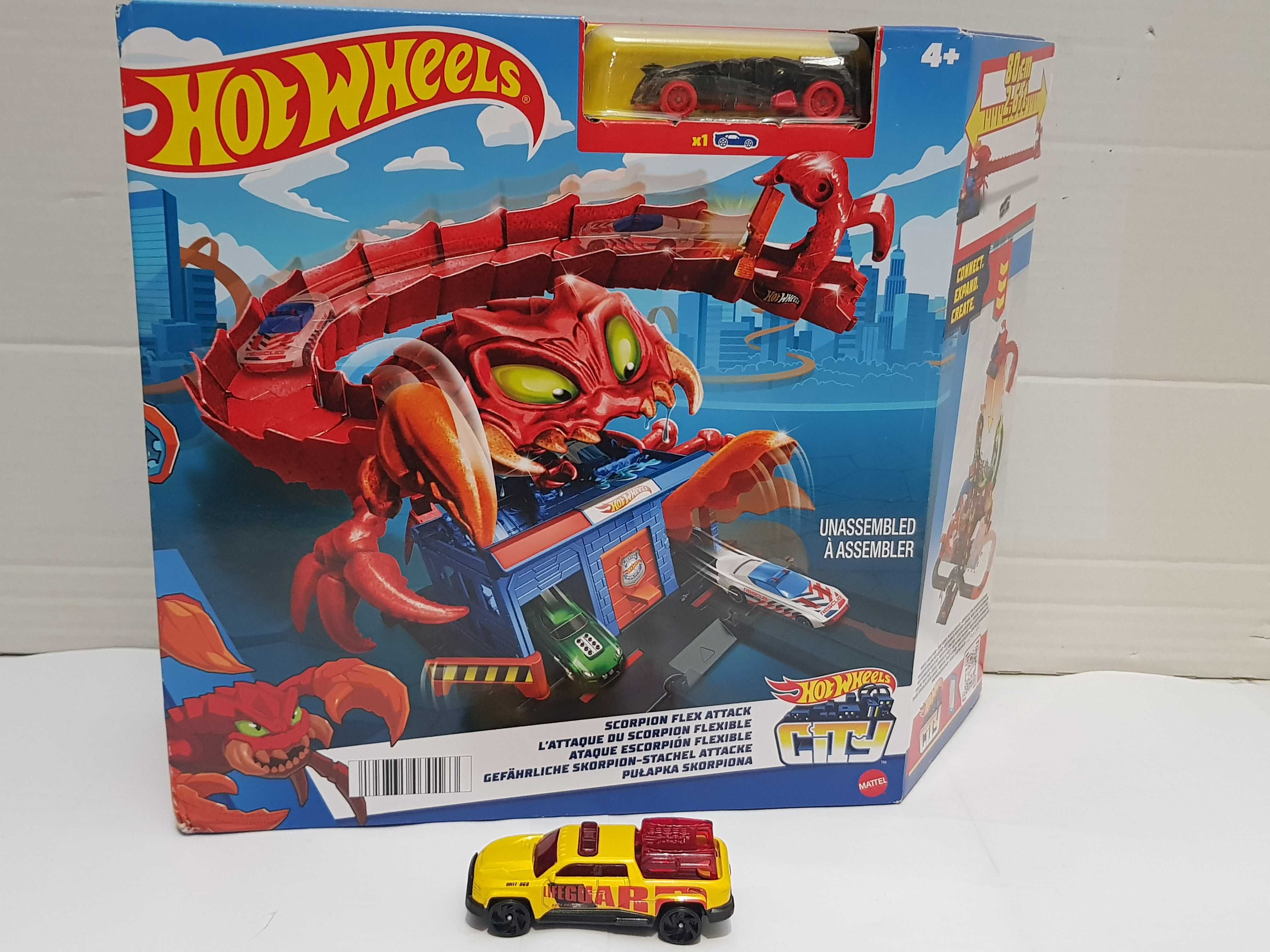 HOT WHEELS city pulapka skorpiona+2 auta HDR 32 scorpion