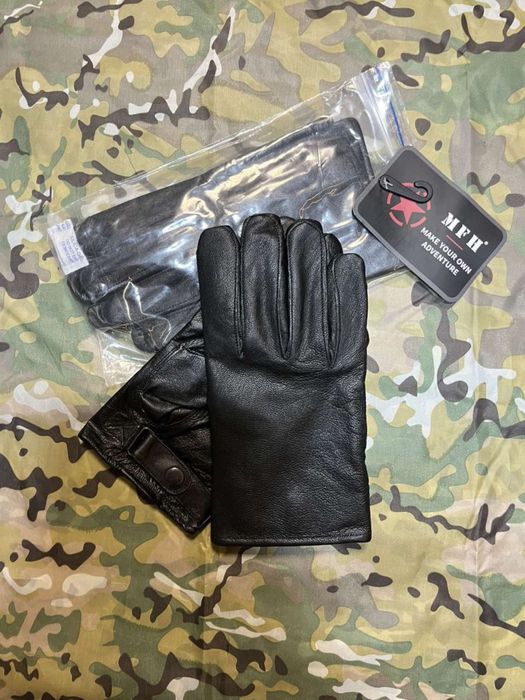 Перчатки утеплені, шкіряні BW чорні MFH