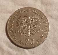 Moneta 20 zl z 1976 Nowotko