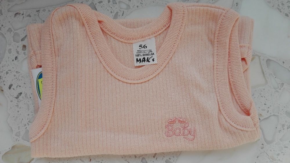 NOWE Body, rozmiar 56 (ramiączka, 100% bawełna)