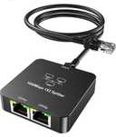 Adapter rozdzielacz mini Switch splitter LAN Ethernet RJ45 2xRJ45 1000