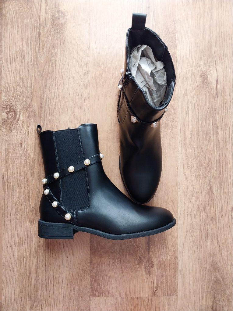 Nowe botki czarne bonprix 40