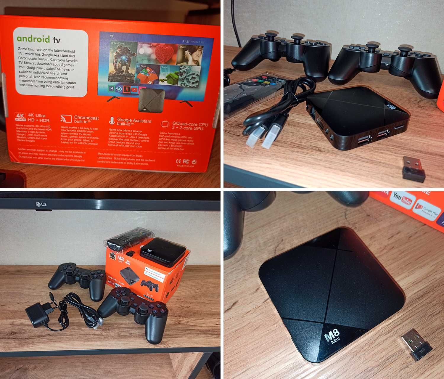 Ігрова приставка M8 Mini потужний Android TV Box з іграми4K Game Stick