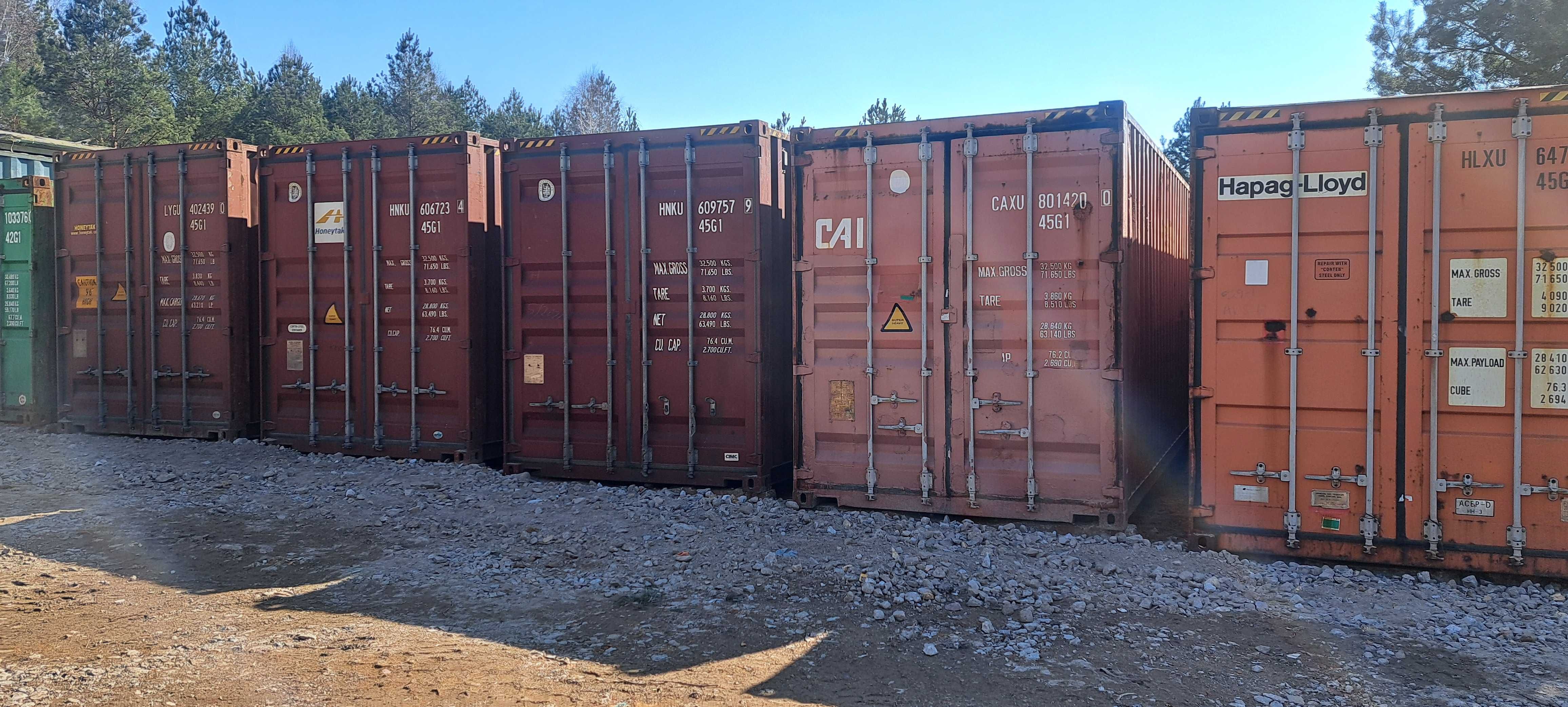 Kontener morski Białystok 12m, barak magazyn, 40 DV, transport HDS