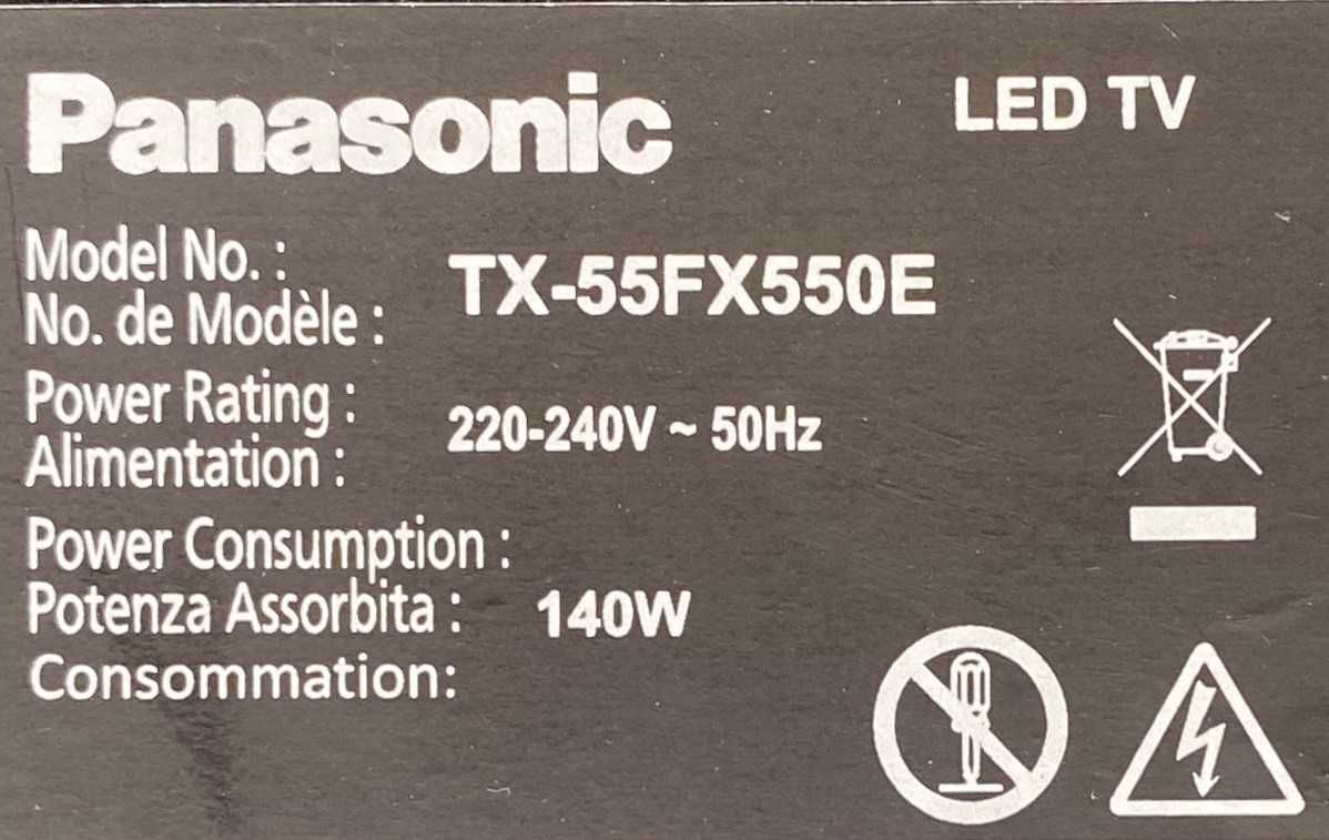 Peças  Panasonic  Modelo : TX-55FX550E