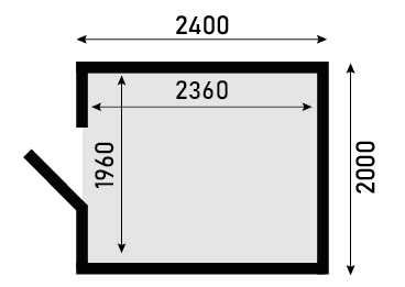 Domek handlowy drewniany Irys 240x200 cm