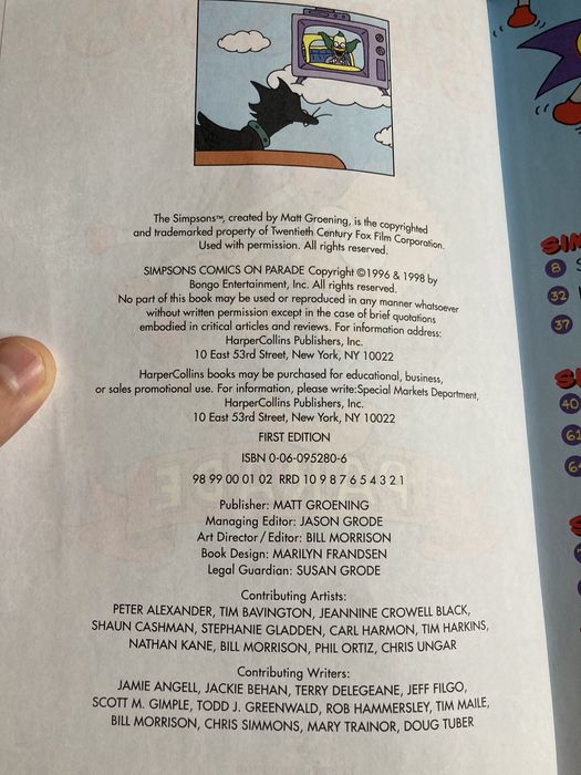BD Simpsons Comics On Parade