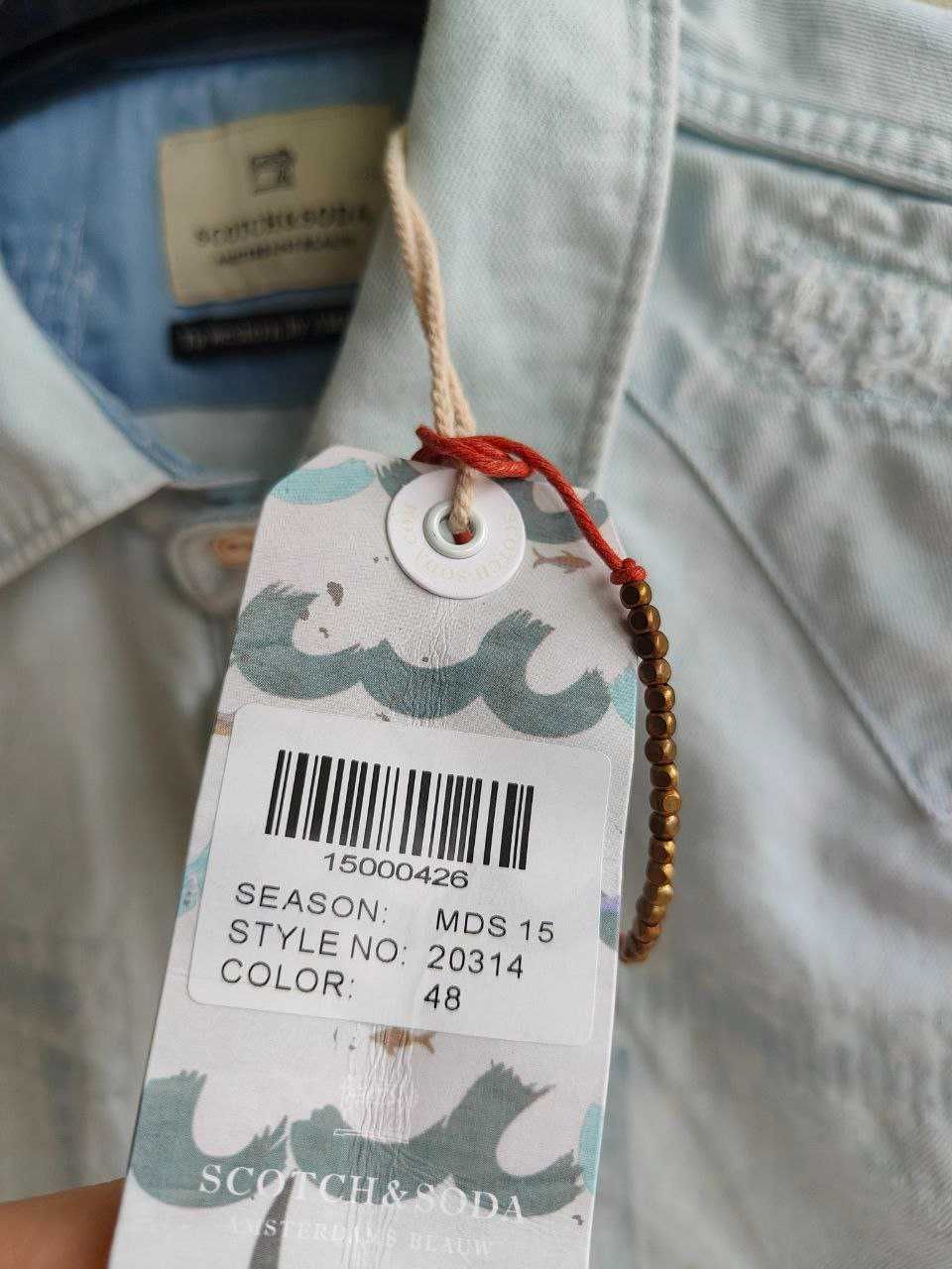 Чоловіча джинсова сорочка мужская джинсовая рубашка Scotch&Soda M-L