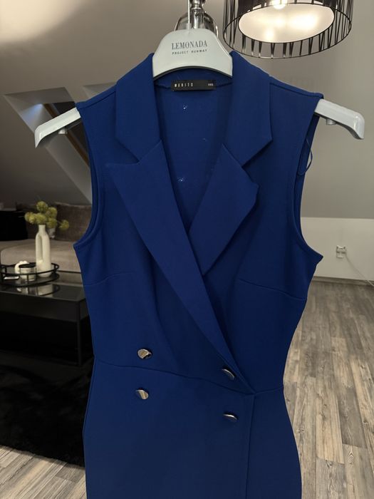 Granatowy kombinezon Mohito