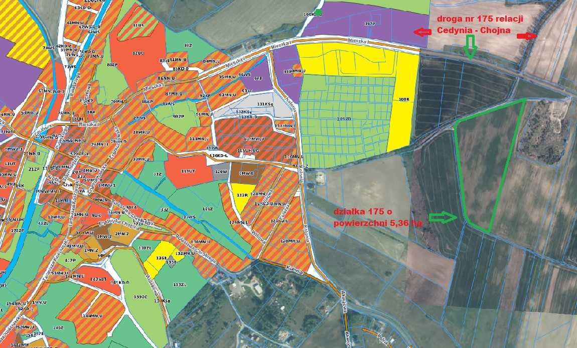 Warunki Zabudowy - działka na wzgórzu z widokiem na miasto Cedyni/5HA