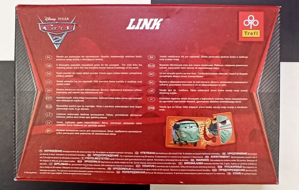 Puzzle układanka Auta Cars 2 aż 12 bohaterów Zygzak McQueen Złomek