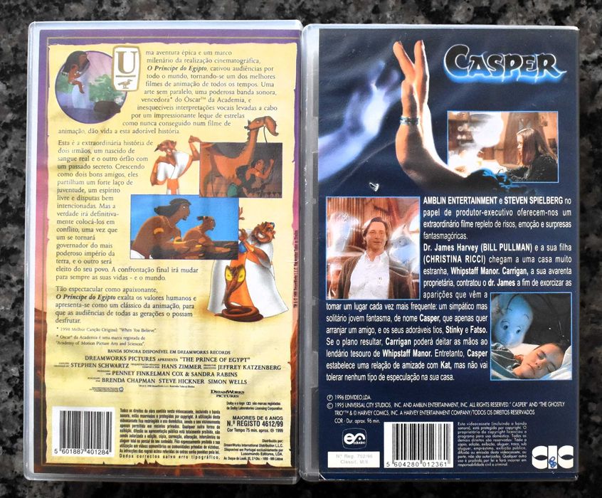 Lote 6 filmes de animação em VHS