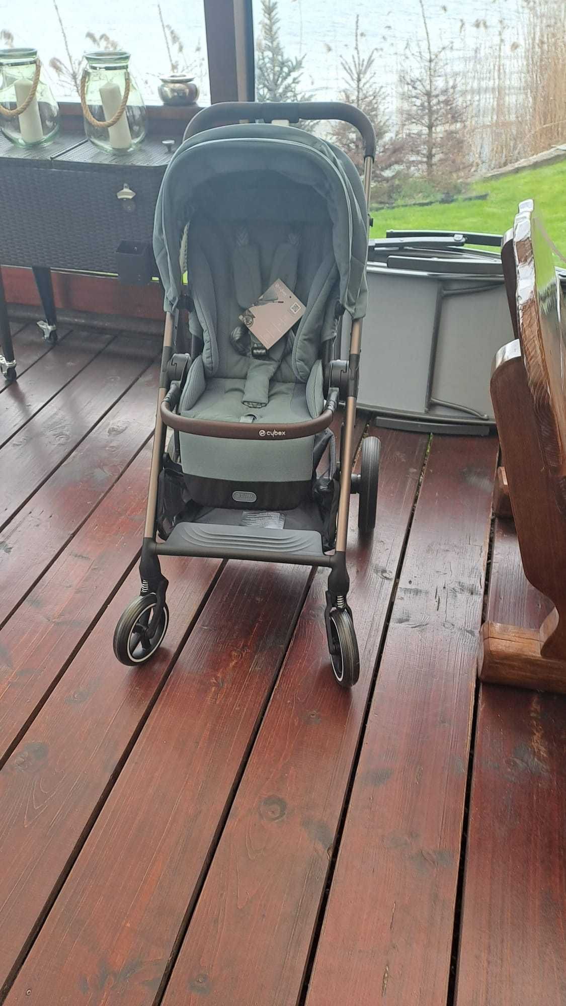 Komplet wózek Cybex Belios S Lux Sky Blue oraz fotelik z bazą isofix