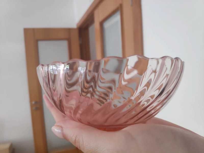 Taças transparentes bordeaux rosa duas