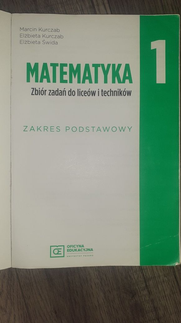 Matematyka 1 zbiór zadań do liceum i technikum