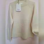 Wełna! Śmietankowy modny golf oversize Selected Femme