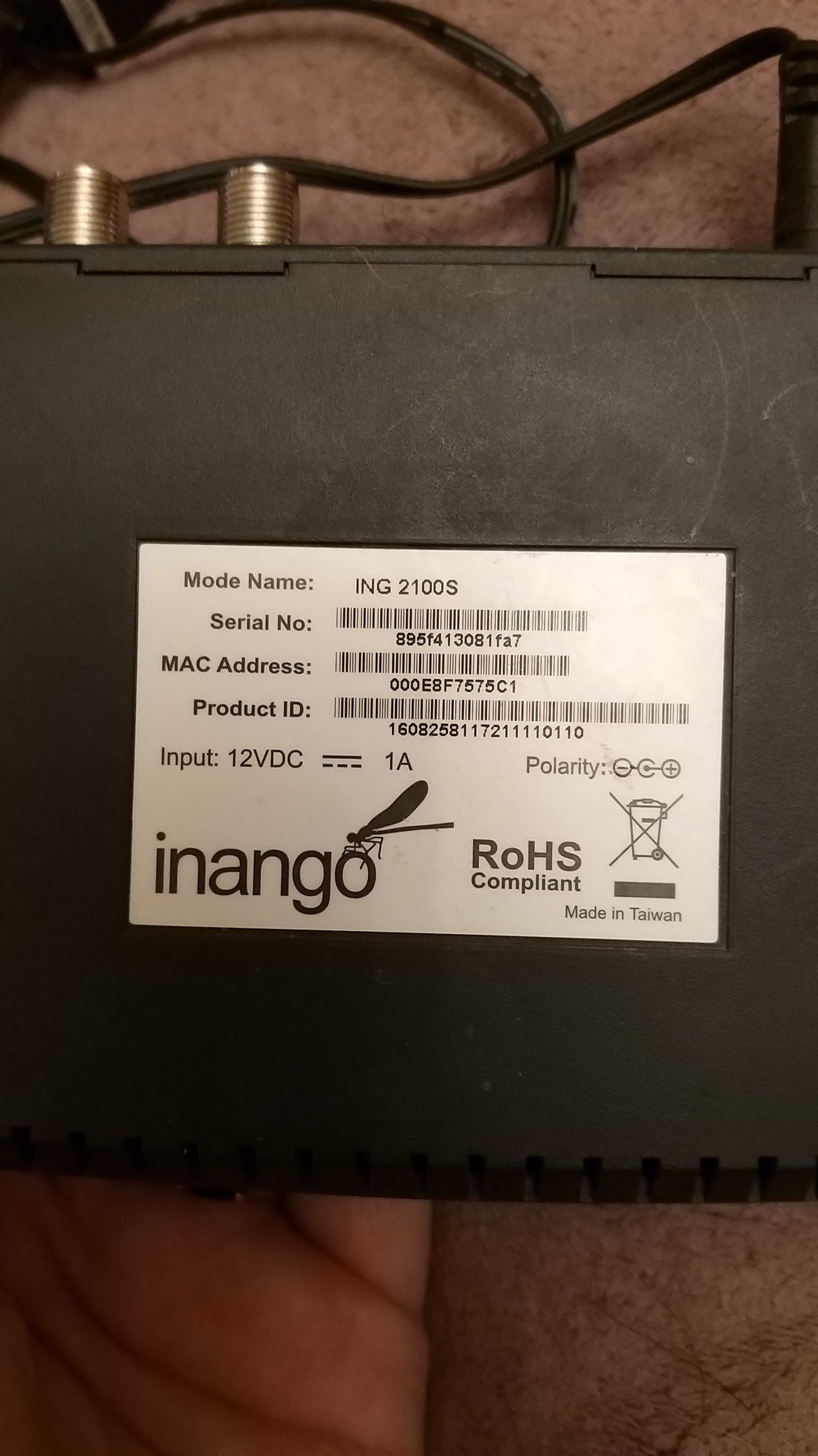 Продам кабельный модем Inango ing 2100s