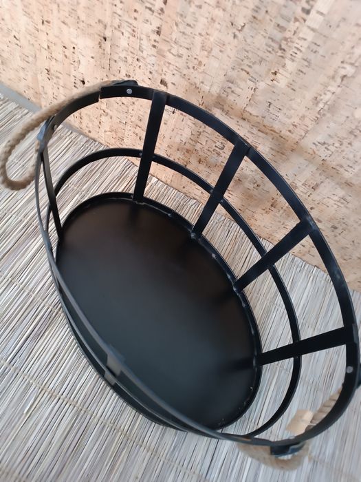 (Promo NATAL) Cesto de ferro preto