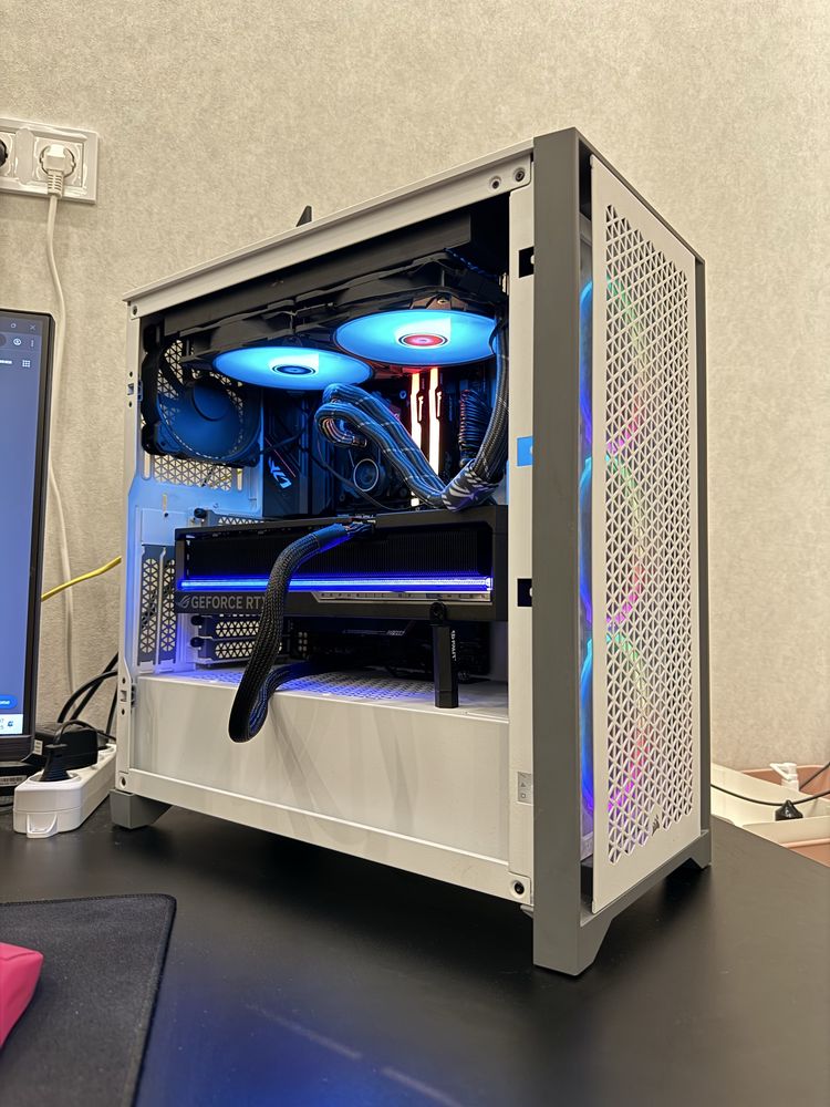 БЕЛЫЙ ПРЕМИУМ-КОРПУС Corsair 4000D Airflow White Atx Киев самовывоз
