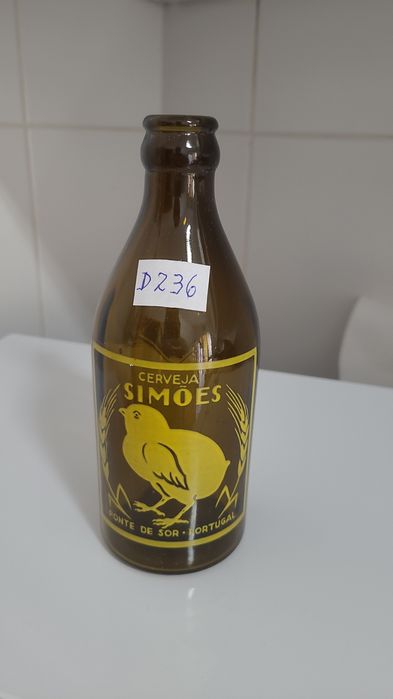 Garrafa de cerveja Simões pirogravada (antiga)