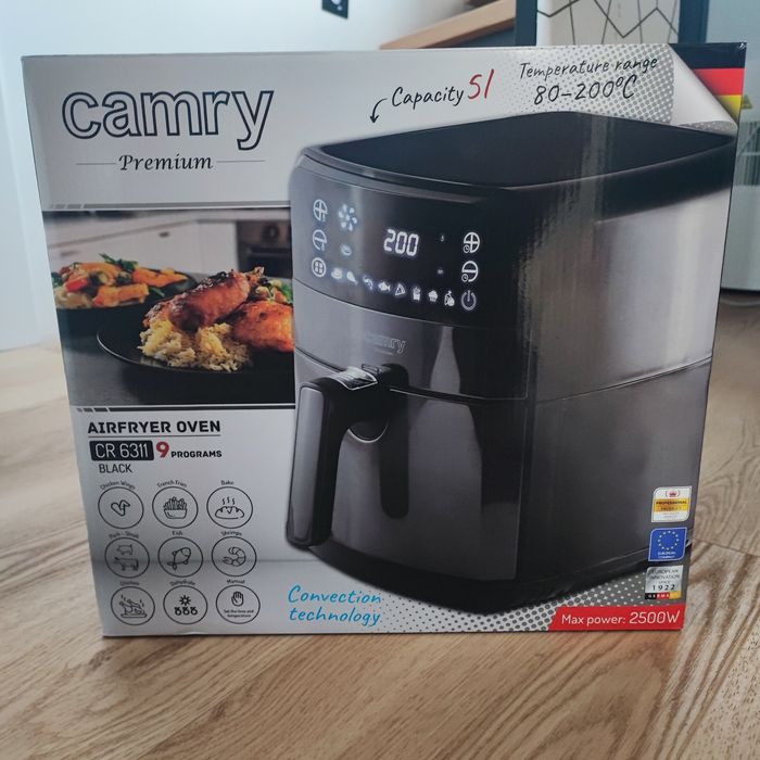 Мультипіч Аерогриль аерофритюрниця Camry CR 6311b на 9 програм 5л Blac