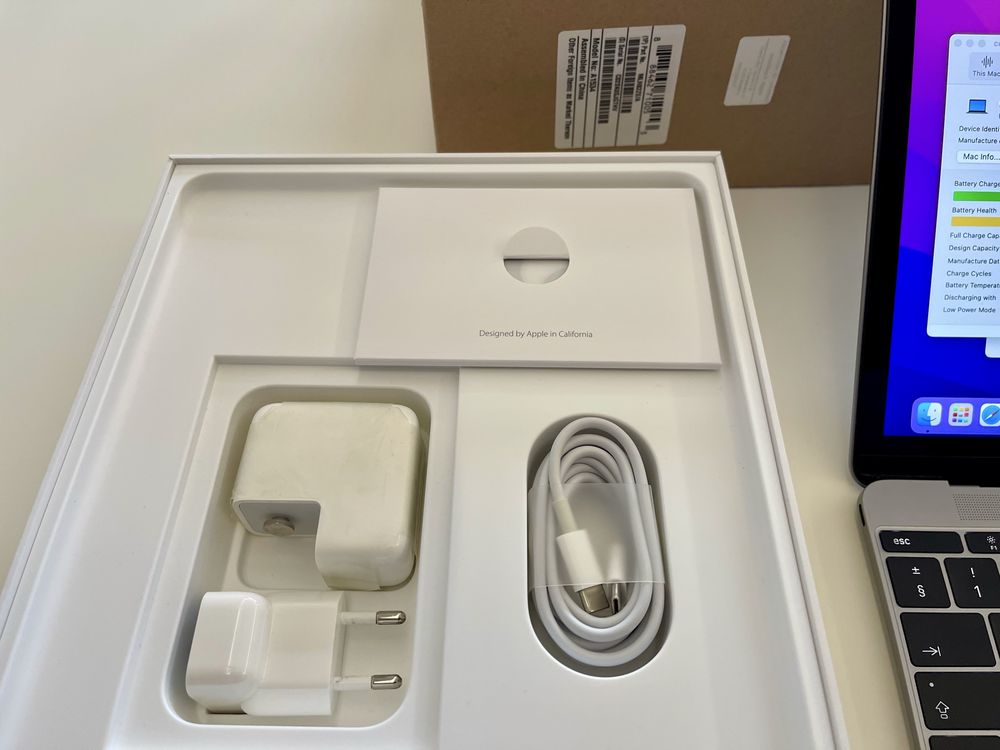 MacBook 12” 2016 Core m5 1.2 GHz 8 GB RAM 512 SSD Space Grey komplet