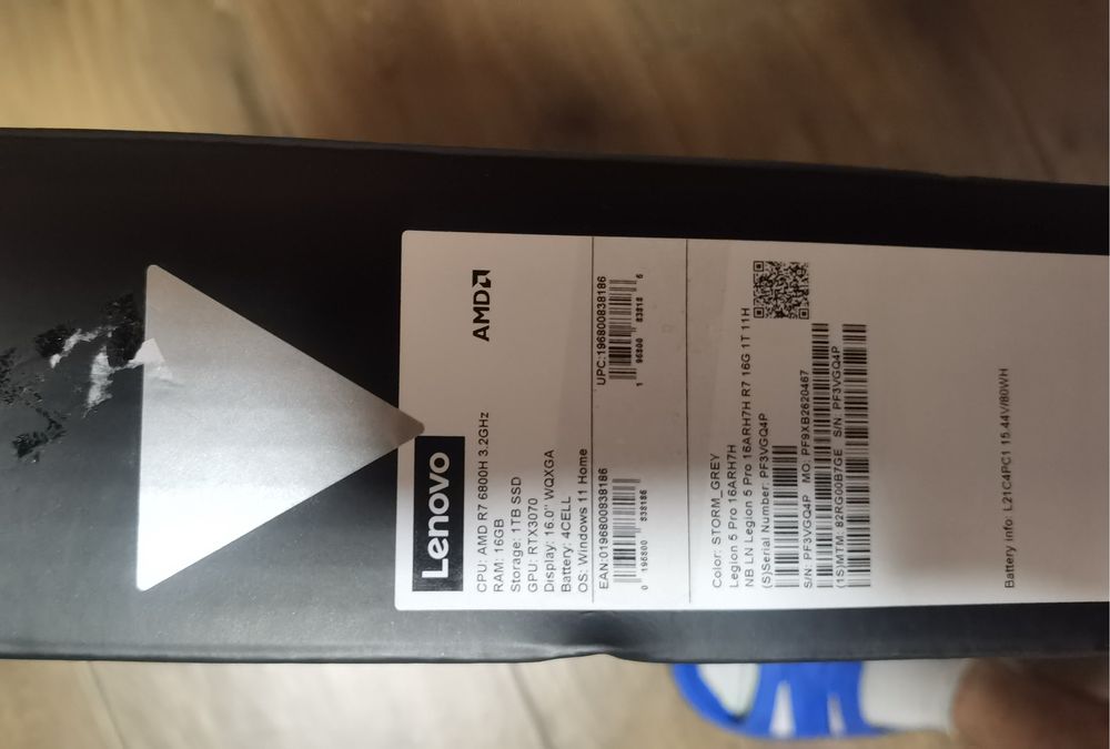 Lenovo legion 5 PRO RTX3070