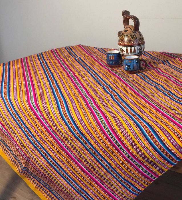 narzuta z błyszczącą nitką z Peru 120cm x 126cm-natychmiastowa wysyłka