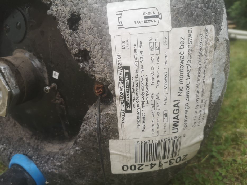 Terma bojler podgrzewacz 140l cwu podwójna wężownica z grzałką 1600w