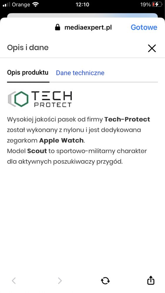 Czarna opaska do apple watcha.