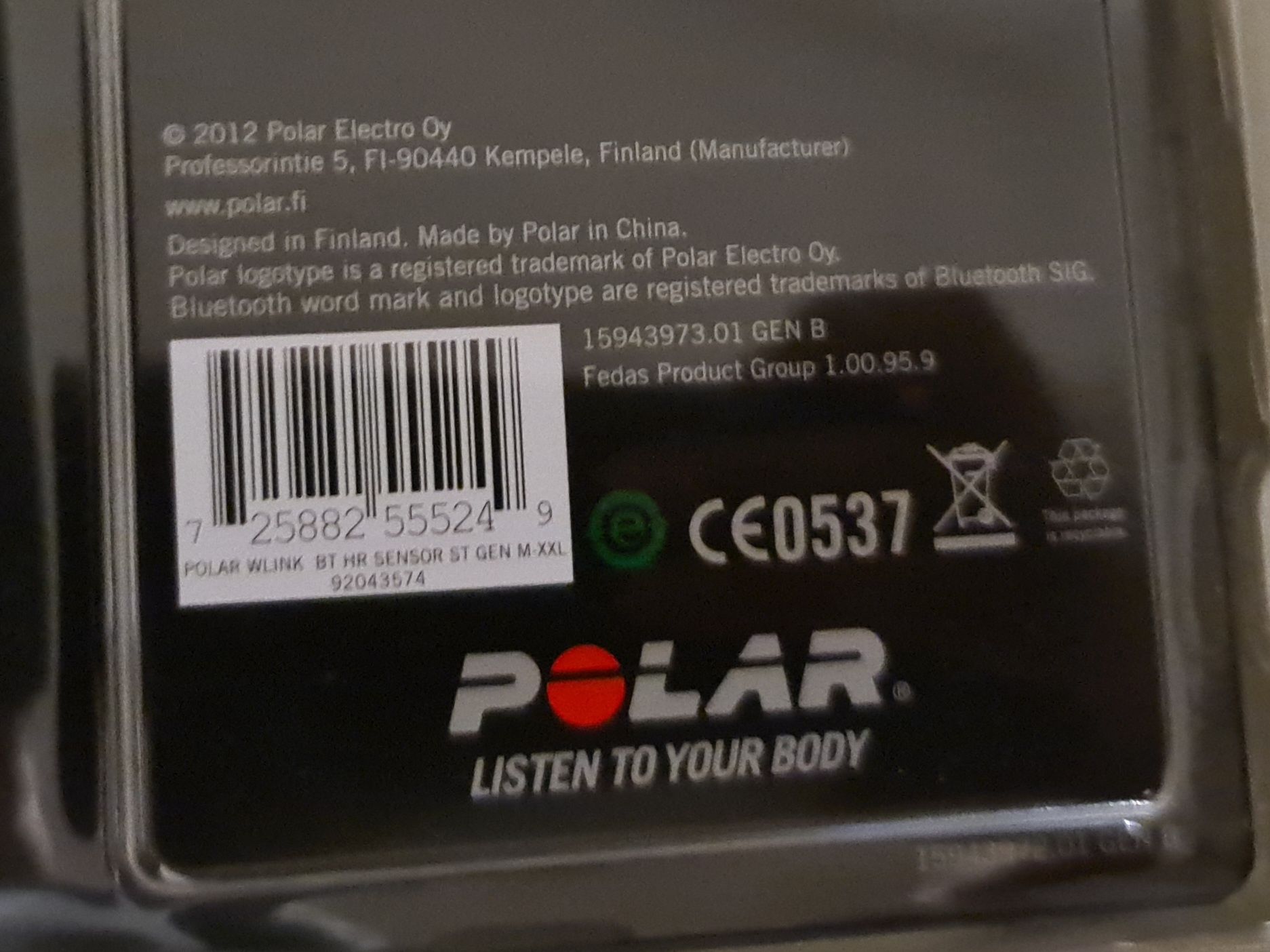 Cinto cardíaco polar bluetooth