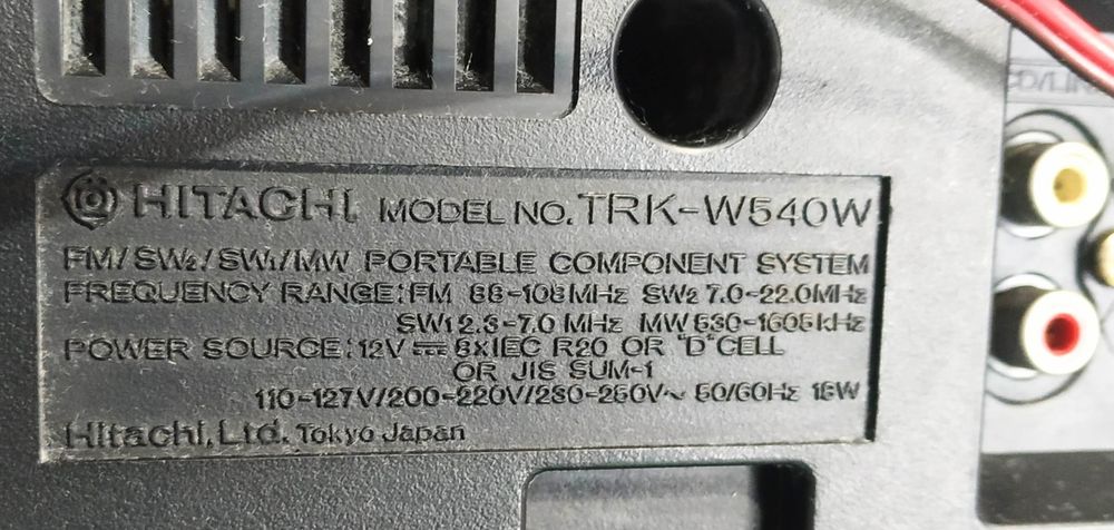 Магнитола HITACHI W540W (Japan)