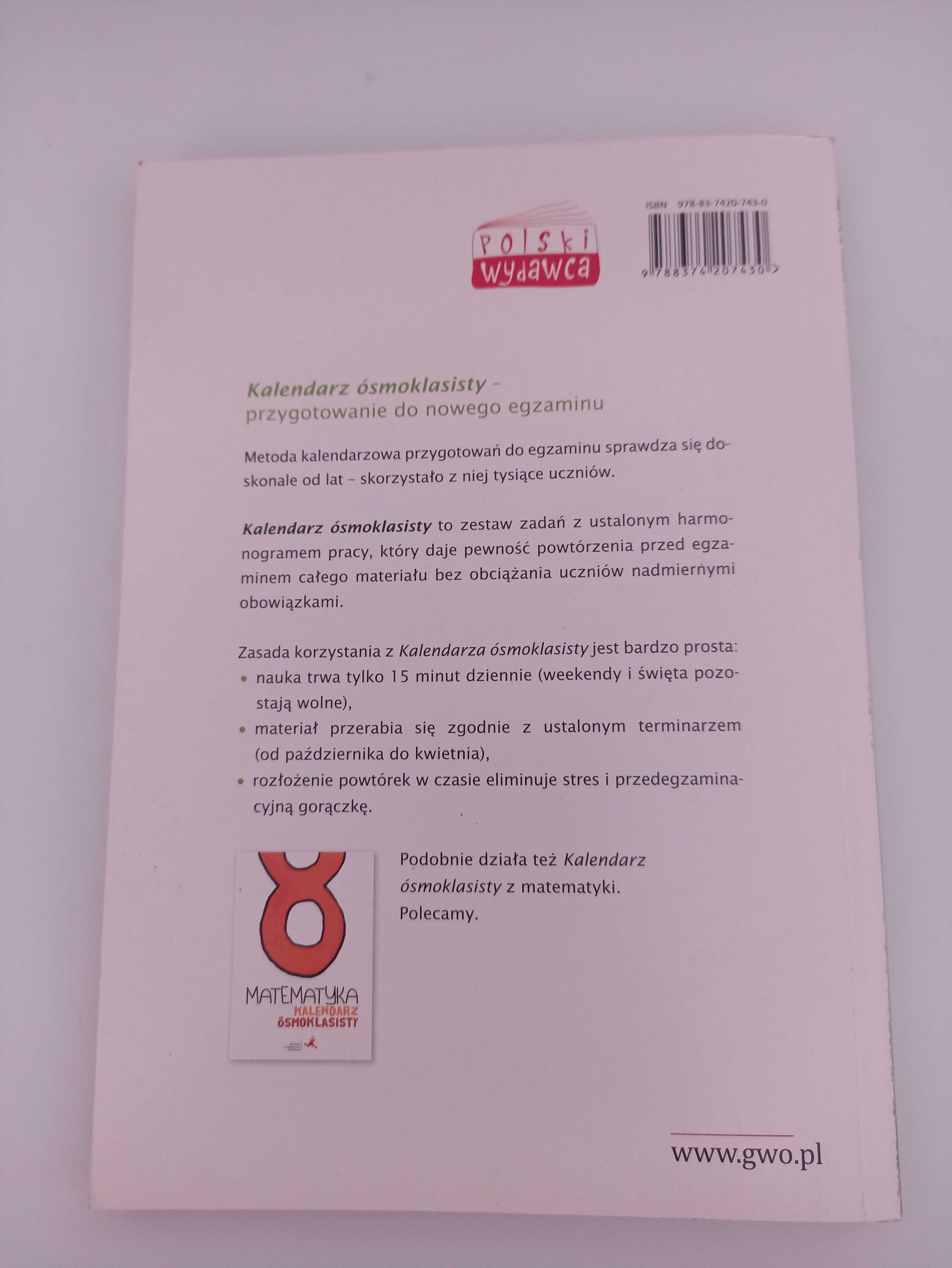 Język polski kalendarz ósmoklasisty GWO