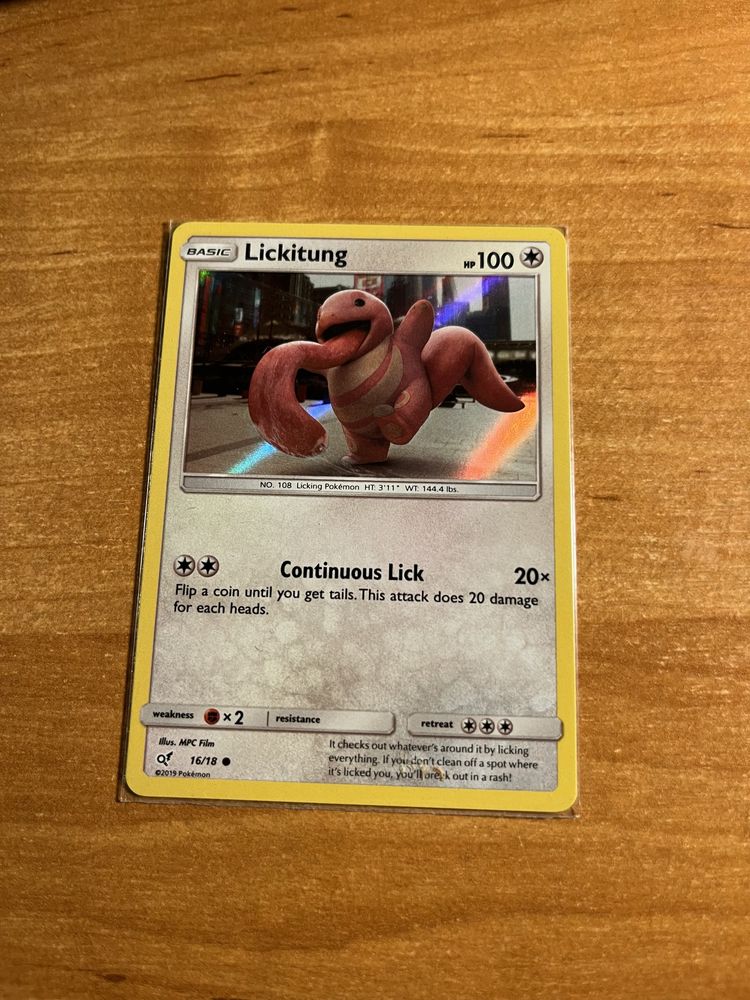 Karty pokemon oryginalne starsze Lickitung Detective Pikachu