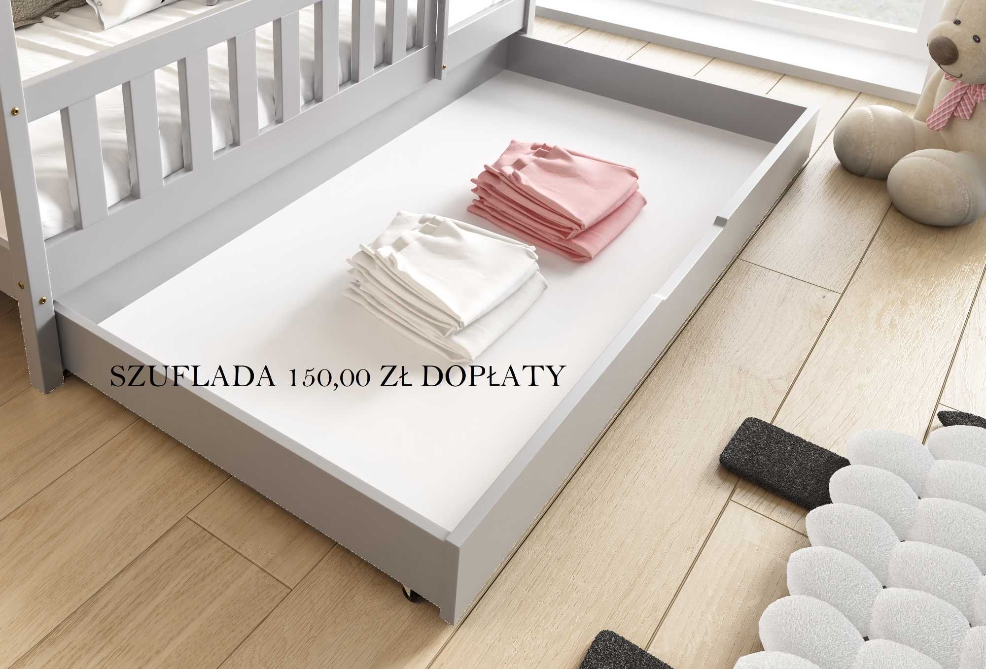 Łóżko dla dzieci DOMEK LUNA - materac w zestawie gratis 160x80