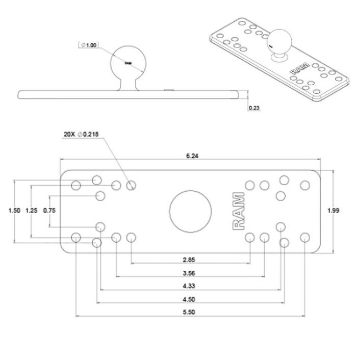 RAM Mounts RAM-B-111BU - APEX24 Gdynia