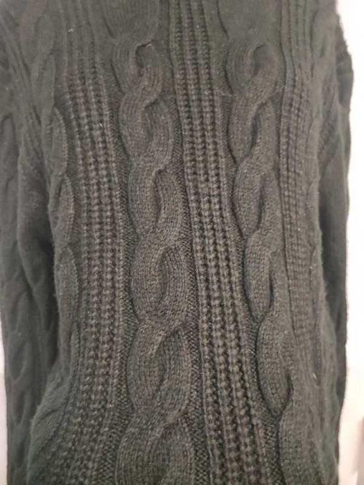 Sweter męski FSBN regular fit,M,czarny sweter pleciony