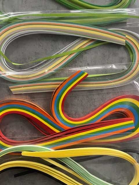 Zestaw mix quilling kolorowe paski szablon nr 2
