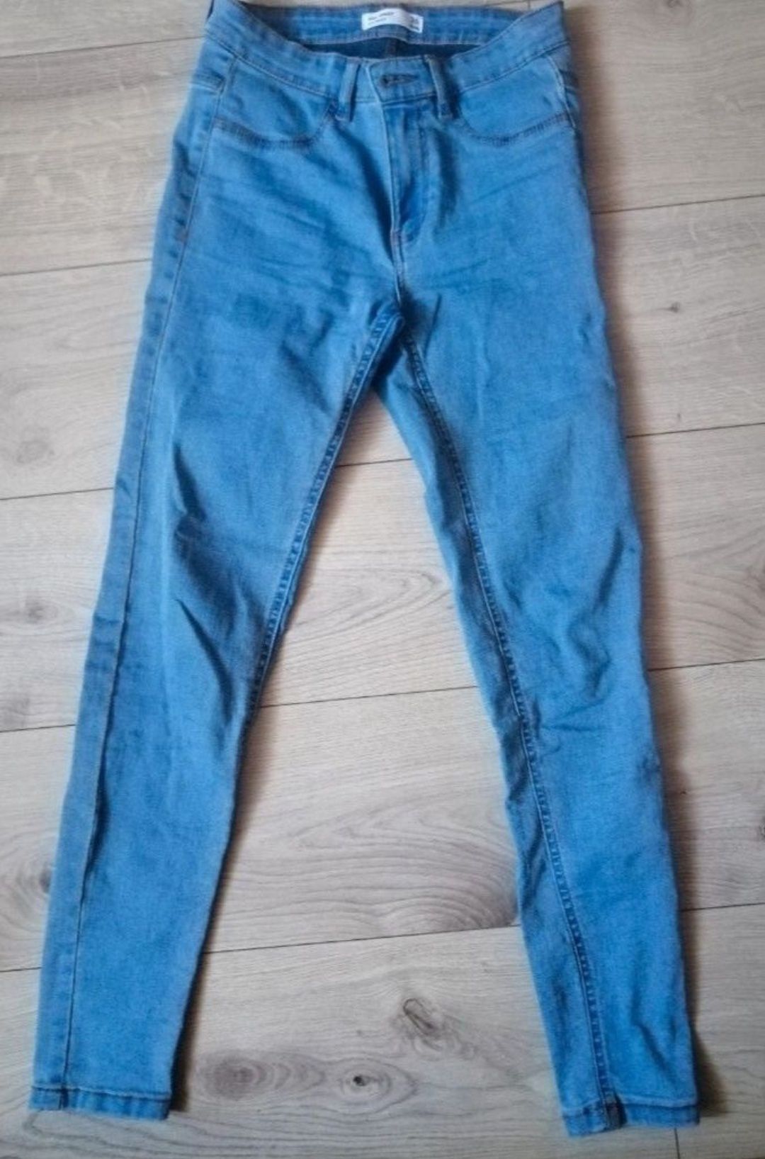 Spodnie jeansowe damskie jasne skinny