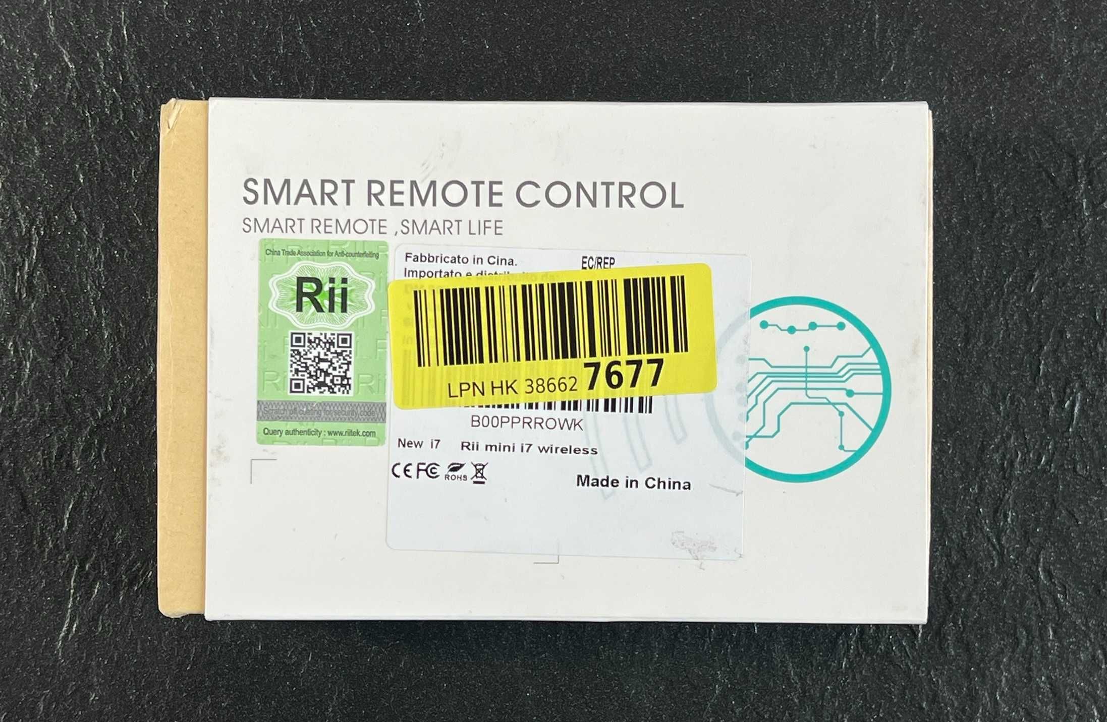 Rii Mini i7 bezprzewodowy pilot z myszką żyroskopową SmartTV konsol PC
