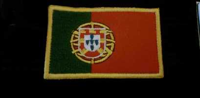Bandeira Portugal velcro para colar em mochilas roupas malas NOVO