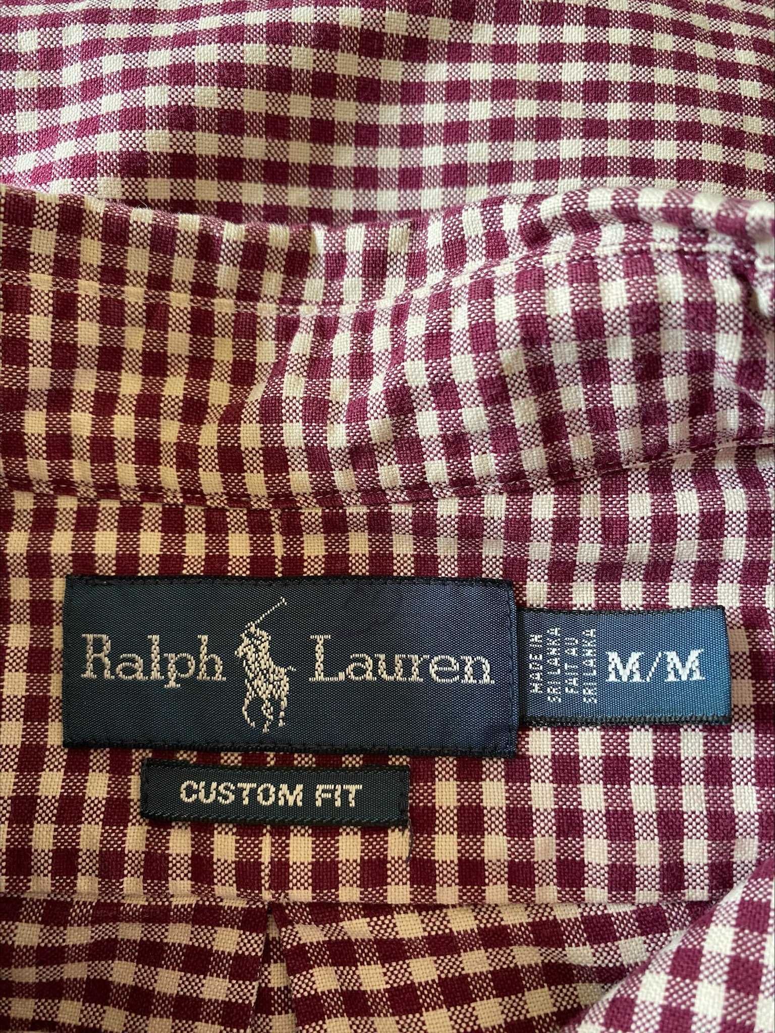 Elegancka koszula męska - RALPH LAUREN - długi rękaw - M - OKAZJA